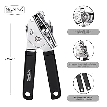 Amazon | NAALSA 2イン1 多機能缶と栓抜き ステンレススチール